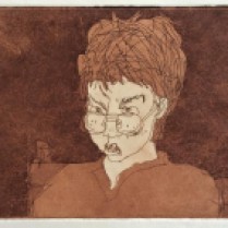 Angry Alex. Etching.